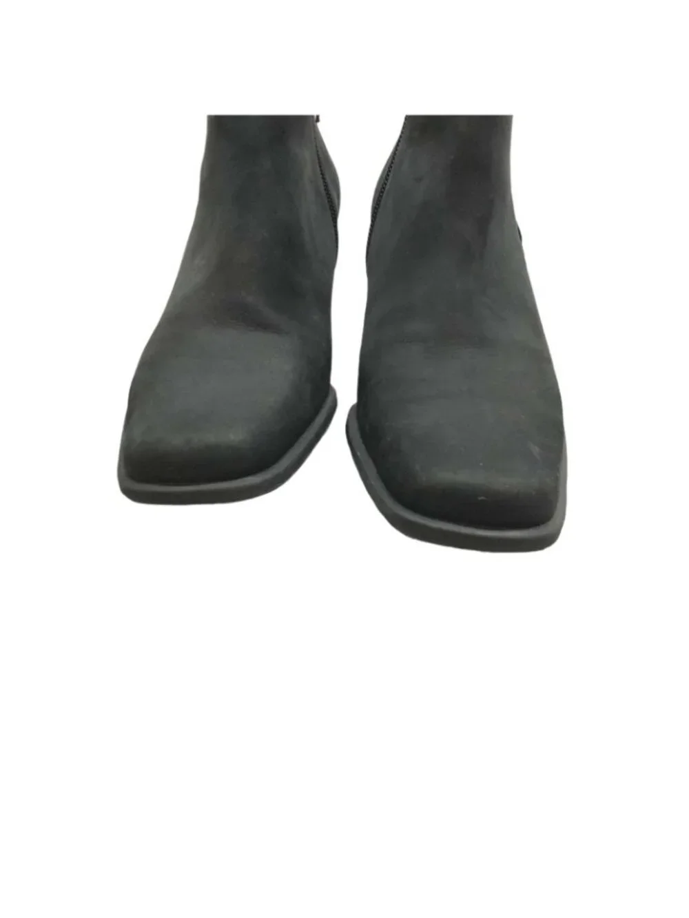 Etienne Aigner Suede Ankle Boots Saddle Womens 7M Nubuck Black Leather Zipper Bo